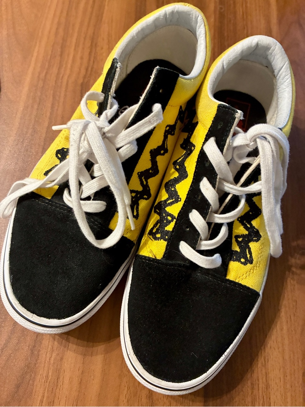 Charlie Brown Vans, size 9.5